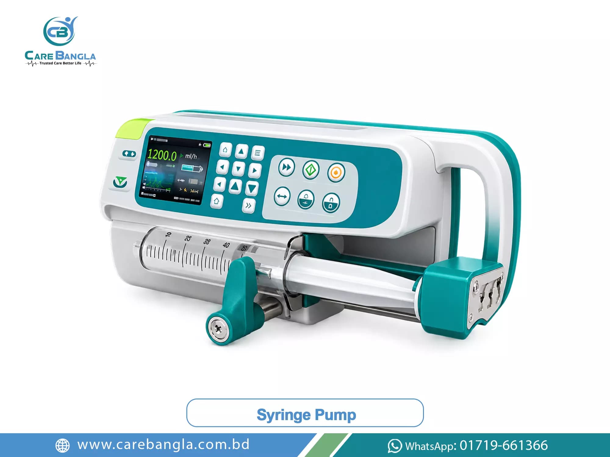 Syringe Pump Price in Bangladesh — single and double channel syringe infusion pump with digital rate display and alarms