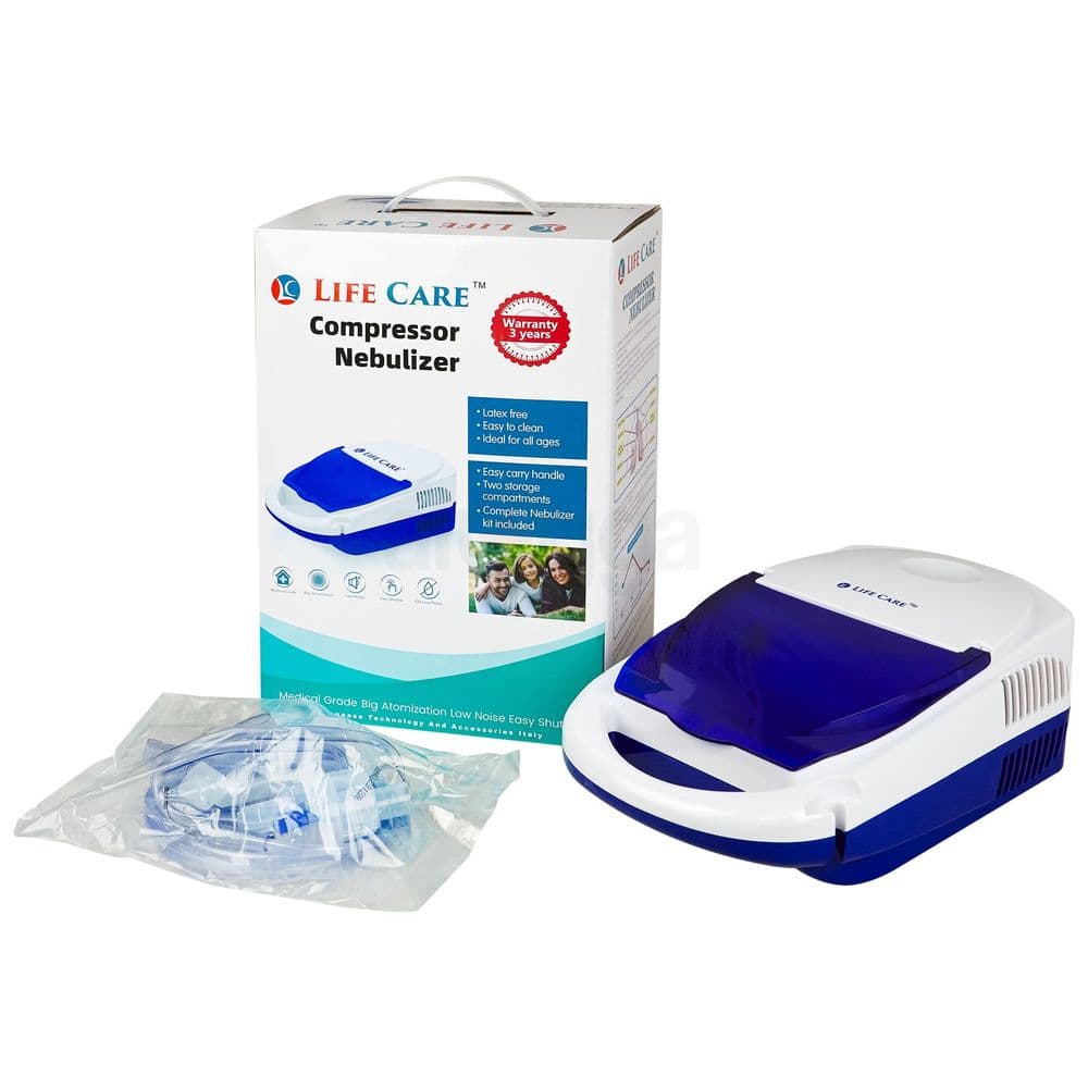 Life Care Compressor Nebulizer Price in Bangladesh Life Care Compressor Nebulizer Price in Bangladesh — Life Care compressor nebuliser with medication cup, masks and tubing