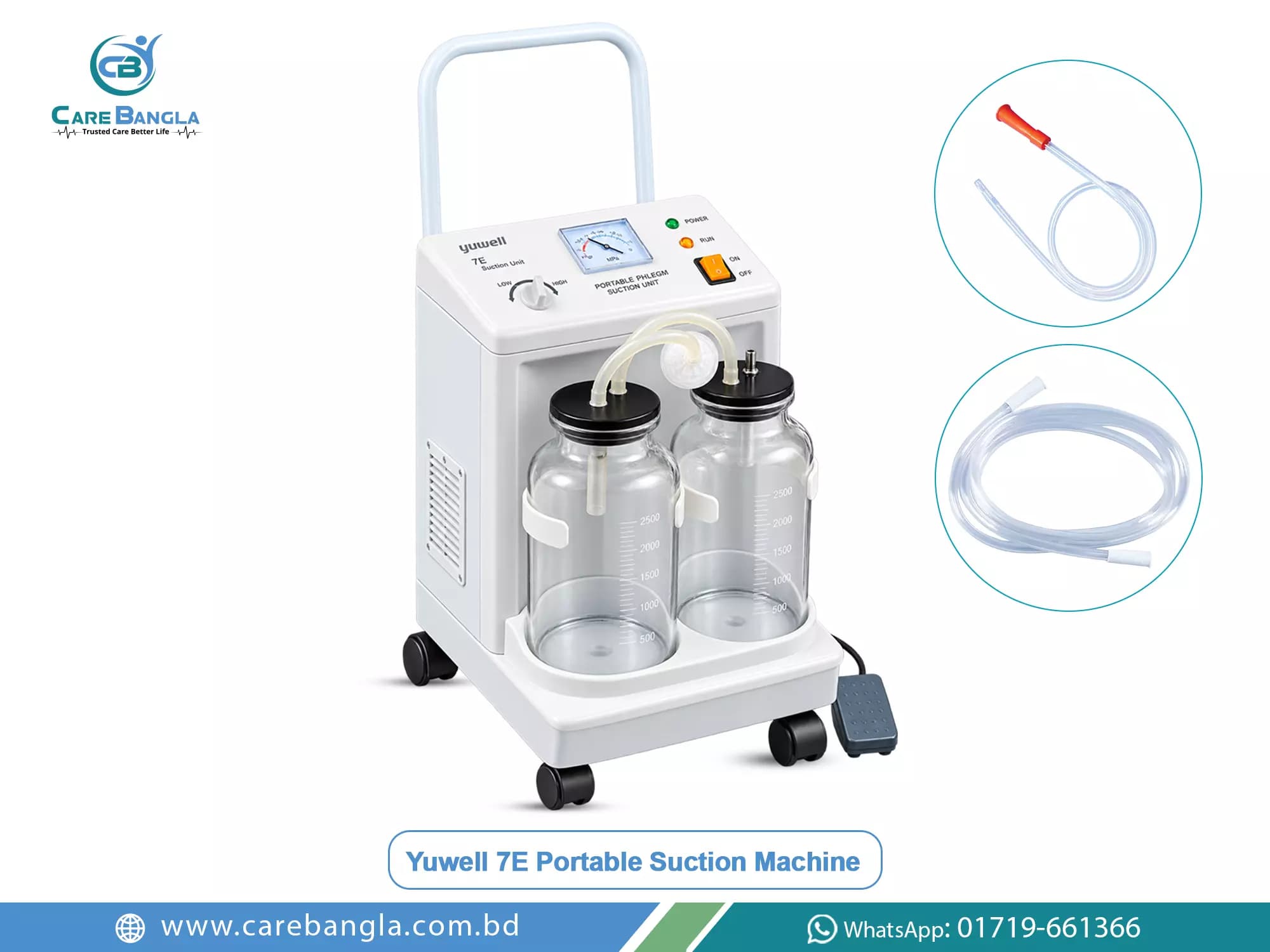 Yuwell 7A-23D Suction Machine Price in Bangladesh — photo 2