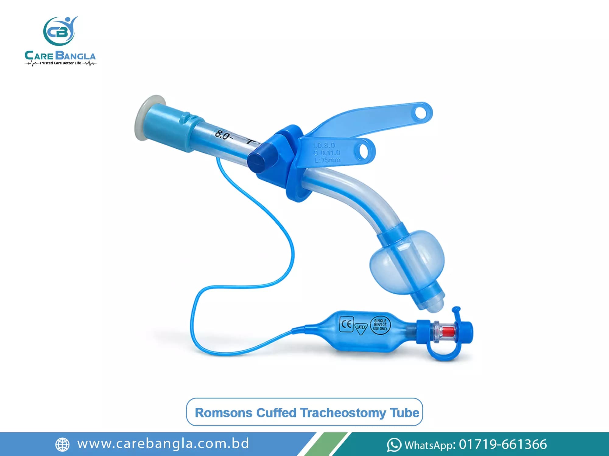 Romsons Cuffed Tracheostomy Tube Price in Bangladesh — photo 1