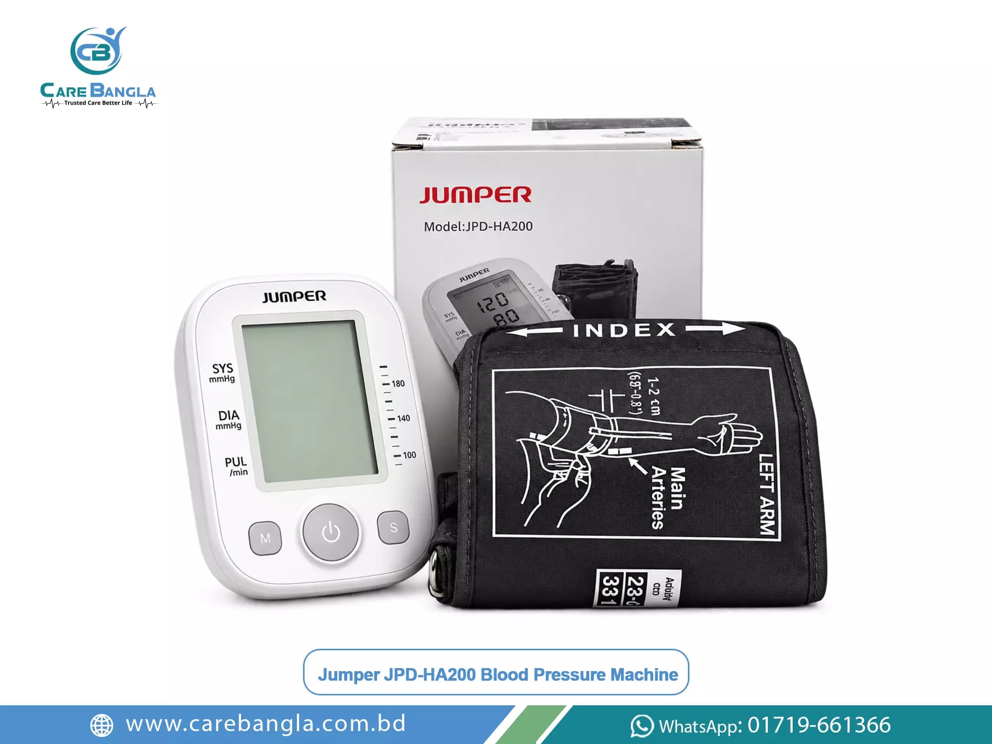 Jumper JPD-HA200 Blood Pressure Machine Price in Bangladesh Jumper JPD-HA200 Blood Pressure Machine Price in Bangladesh — Jumper JPD-HA200 oscillometric upper arm blood pressure machine with LCD