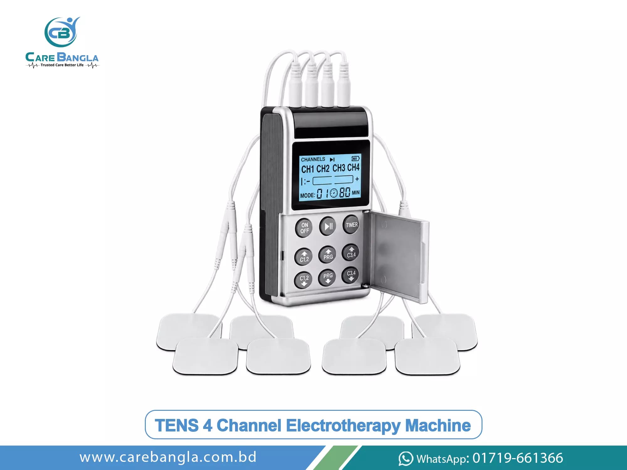 4 Channel Physiotherapy Machine Price in Bangladesh 4 Channel Physiotherapy Machine Price in Bangladesh — four channel electric physiotherapy machine with multiple electrode pads