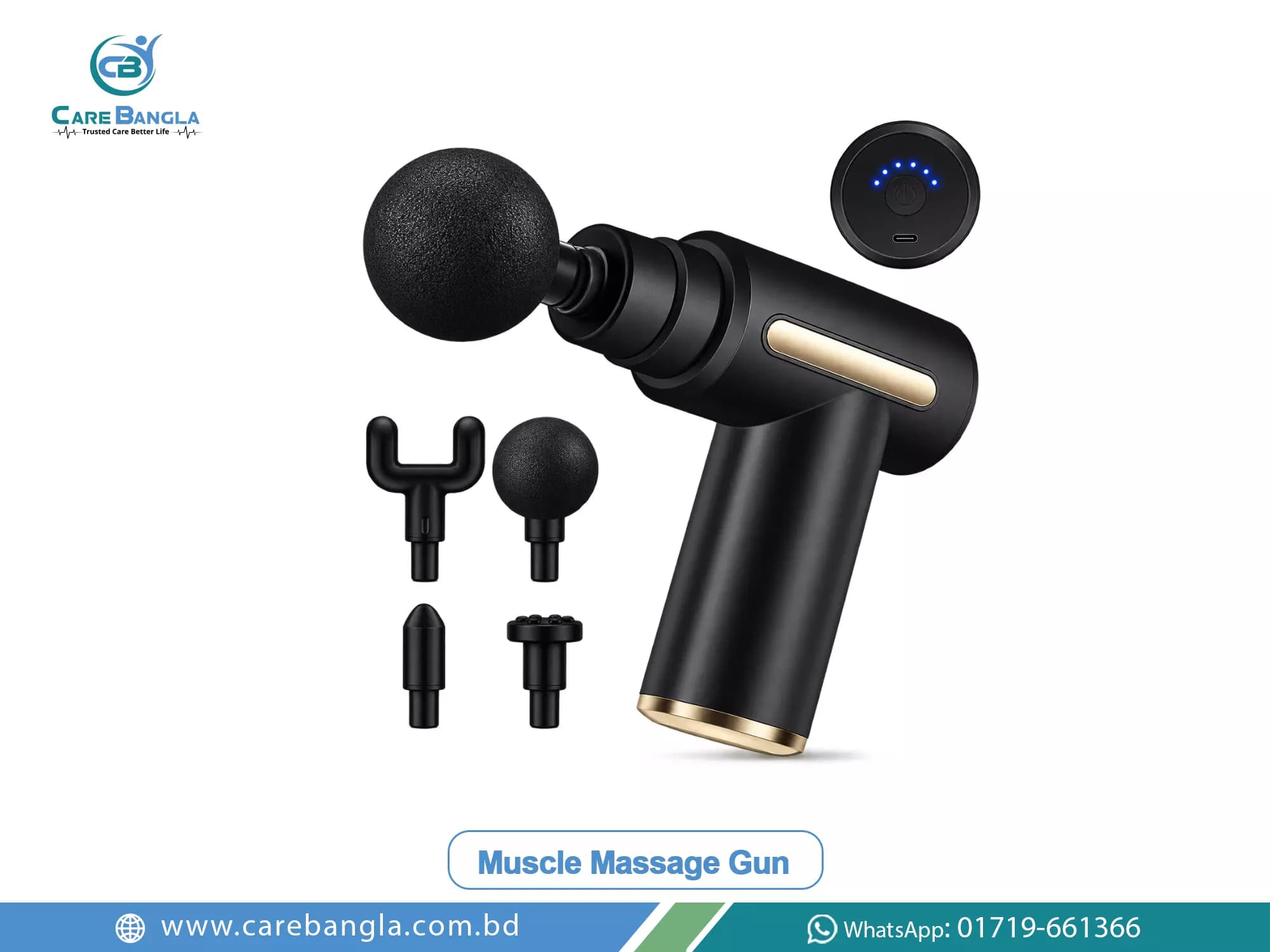 Muscle Massage Gun Price in Bangladesh Muscle Massage Gun Price in Bangladesh — handheld percussion muscle massage gun with interchangeable heads