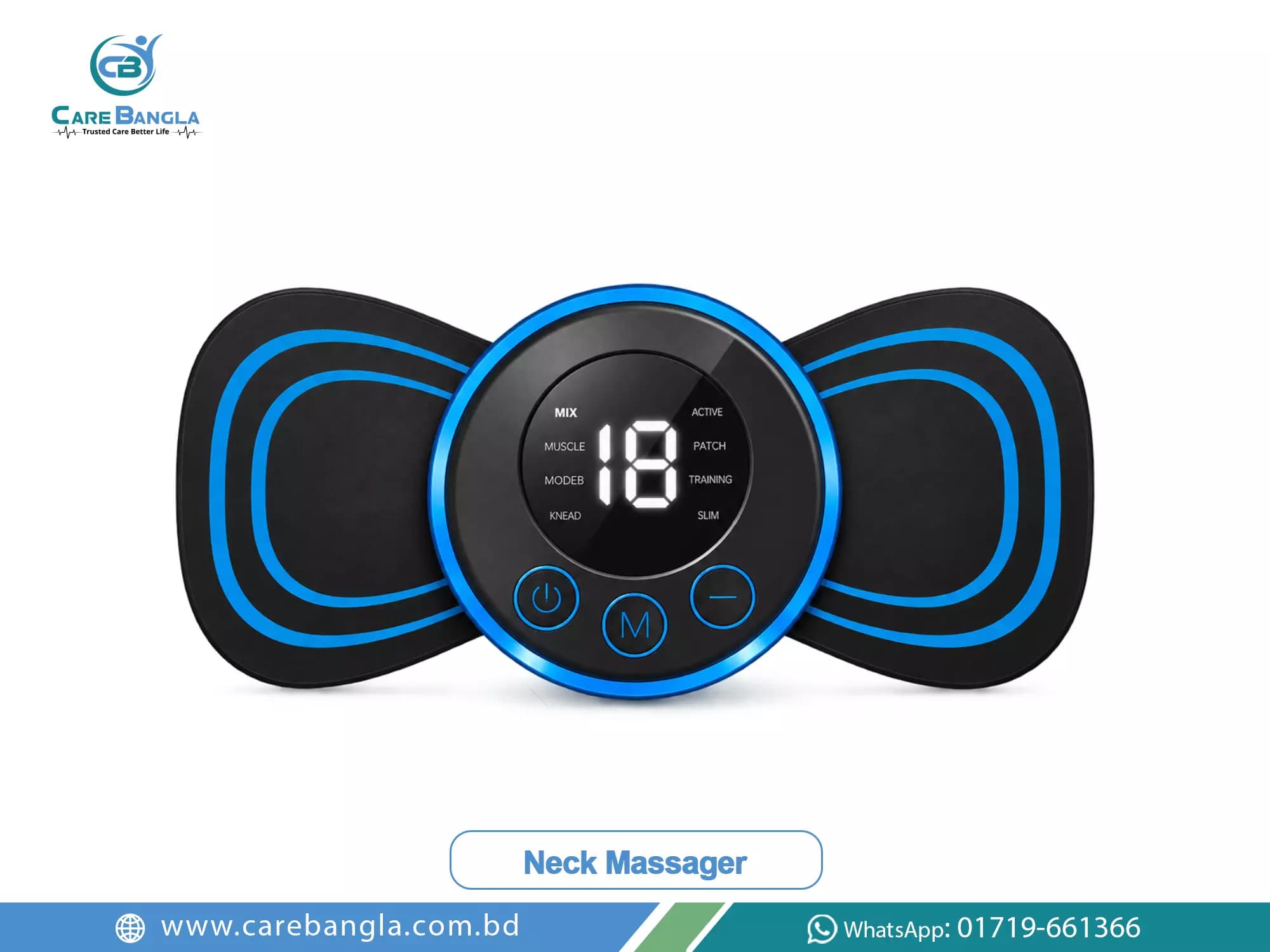 Neck Massager Price in Bangladesh Neck Massager Price in Bangladesh — rechargeable neck massager worn around the neck with electrode contacts