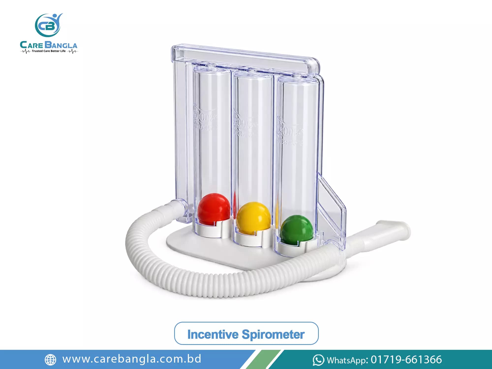 Incentive Spirometer Price in Bangladesh Incentive Spirometer Price in Bangladesh — three-ball incentive spirometer breathing exercise device with mouthpiece and tubing