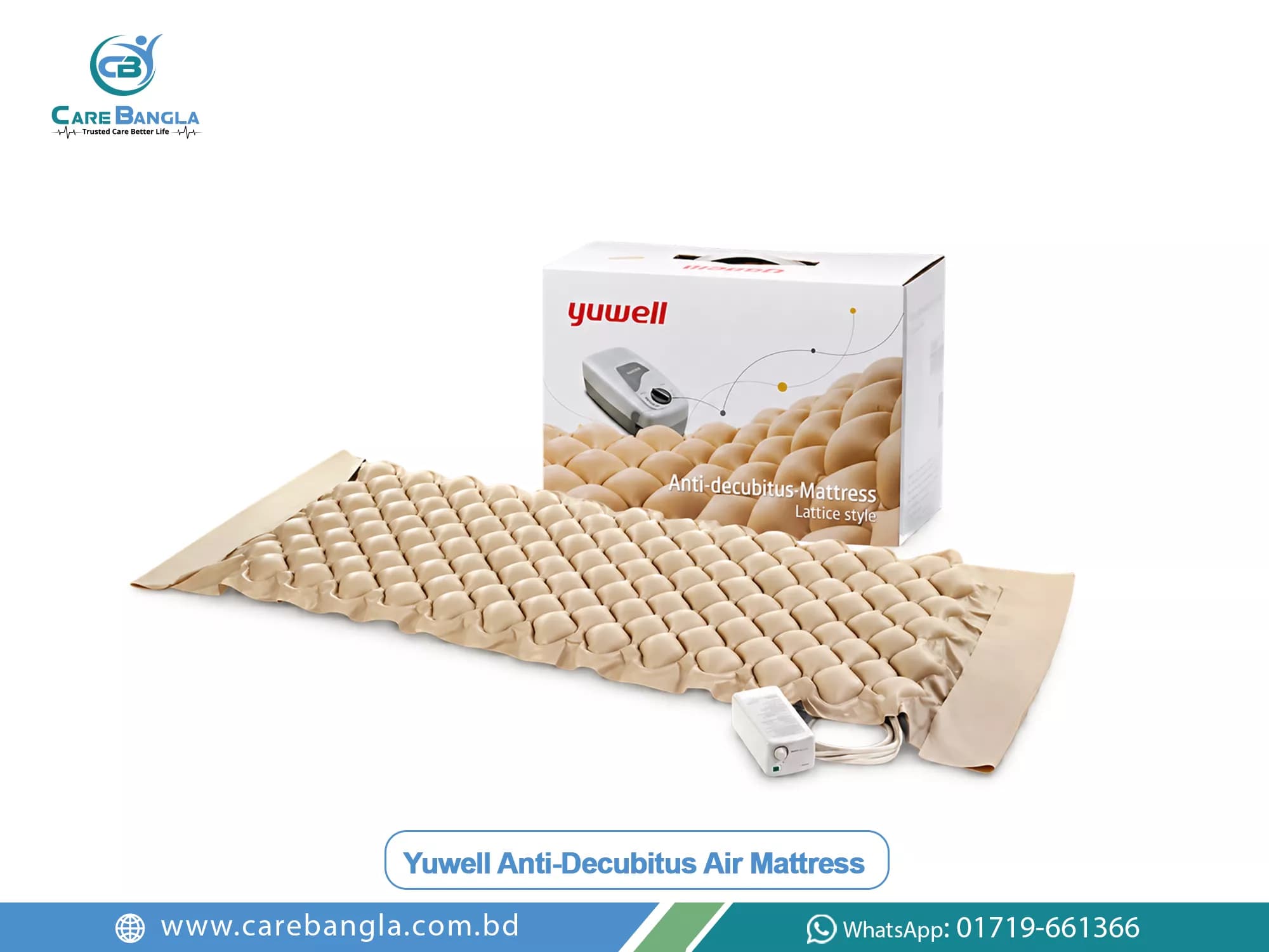 Yuwell Anti-Decubitus Air Mattress Price in Bangladesh Yuwell Anti-Decubitus Air Mattress Price in Bangladesh — Yuwell anti-decubitus alternating air mattress with pump unit